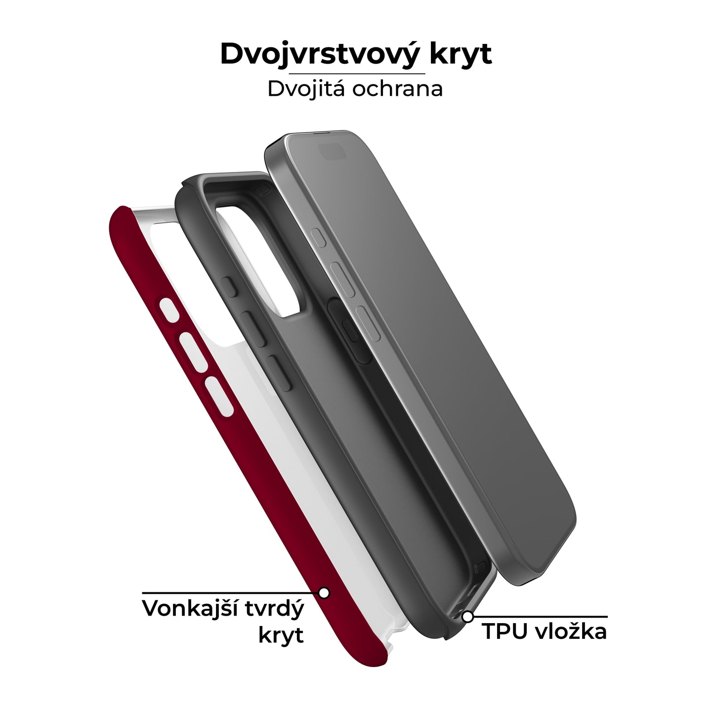 Kryt na iphone - Burgundy