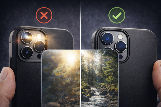 Ukážka že kryt od KOVERY nezavazia fotoaparátu na telefónne