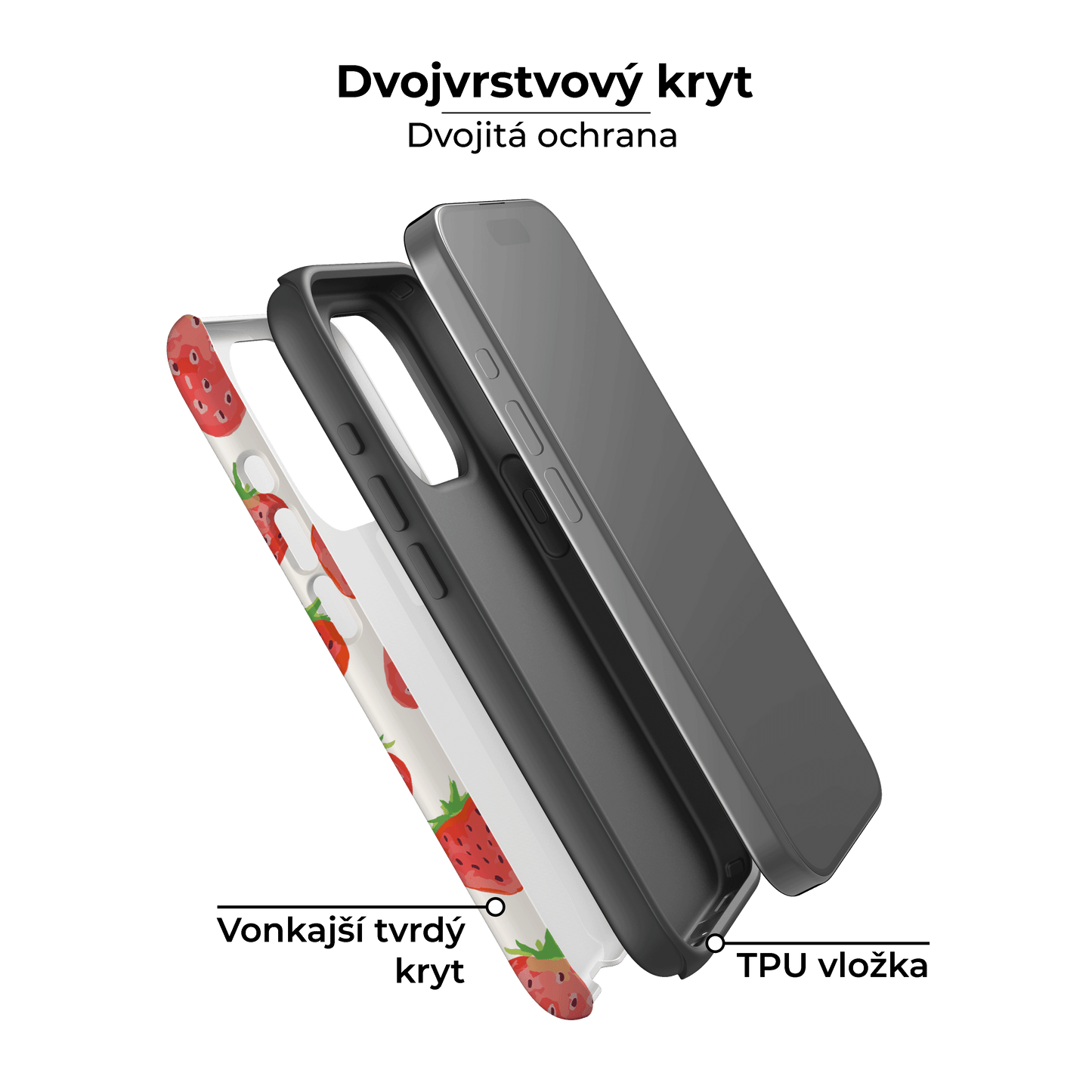 Kryt na iphone - Strawberries
